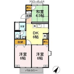 ド・ミール恋ヶ窪B棟の物件間取画像